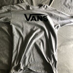 Vans T Shirt Men's Large Gray Short Sleeve Classic Casual Graphic Tee Skater - M